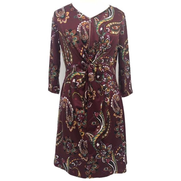 NYCollection Petite Knotted Front Zipper Neck Detail Dress NWT Sz LP - Picture 11 of 11